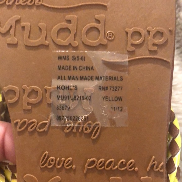 NWT Mudd Braided 3-Strap Flip-Flops, size small (5-6) - Picture 5 of 7